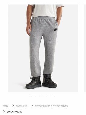 Roots Men's Heather Gray Sweatpants with Logo - Size XXL